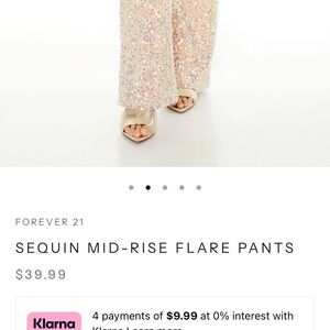 Forever 21 Glittering Sequin Flare Pants
